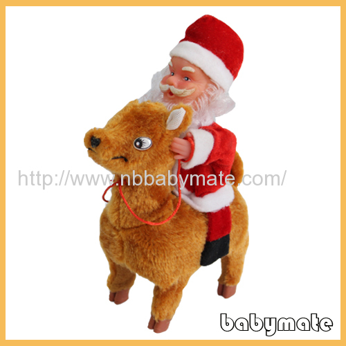 riding deer Santa Claus 