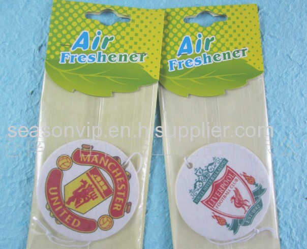 Manchester united hanging paper car air freshener