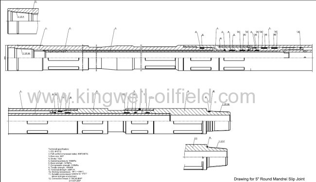 Drill Stem Testingtools 5Round Mandrel Slip Joint 