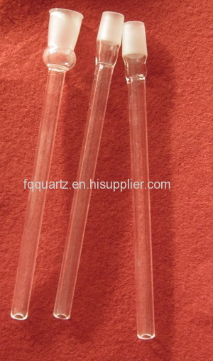 quartz glass outside and inner joints ,glass female and male joints 
