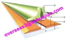 Die making creasing matrix with adhesive