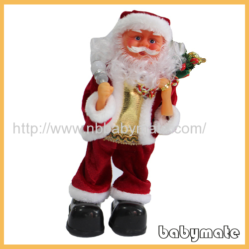 standing musical and gift Santa Claus