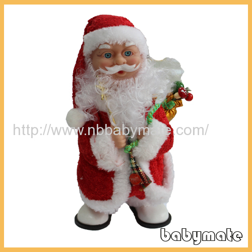 sining and dancing Santa Claus