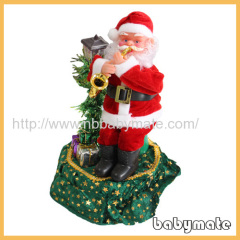 playing sax Santa Claus