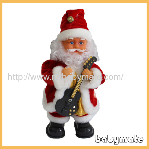 playing guitar and dancing Santa Claus