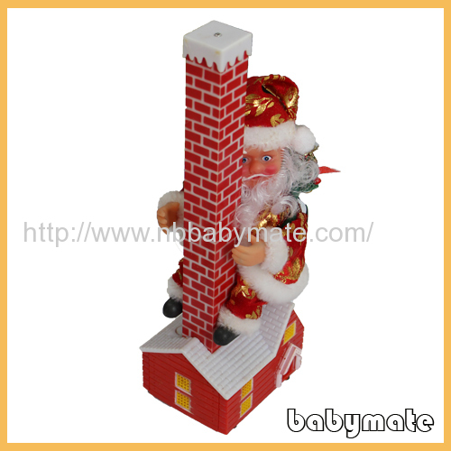 climb the chimney to give gifts Santa Claus