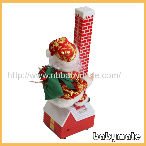 climb the chimney to give gifts Santa Claus