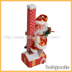 climb the chimney to give gifts Santa Claus