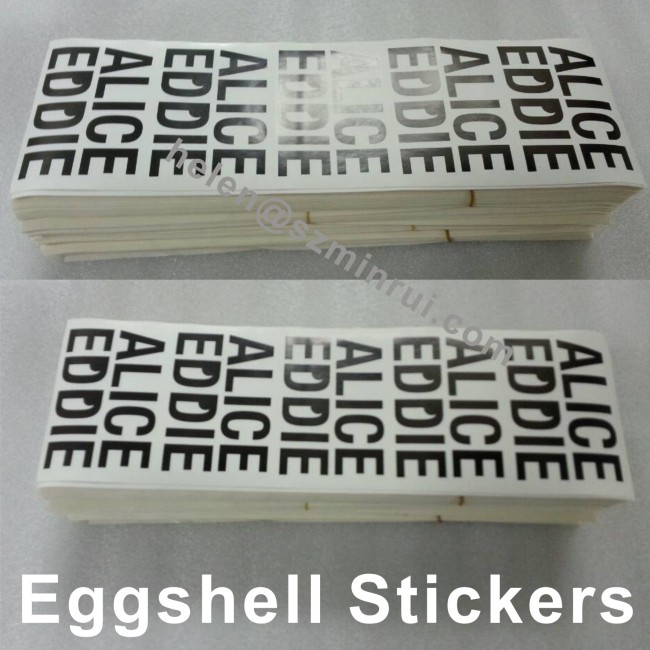 Custom Destructible Vinyl Stickers,Eggshell Seals