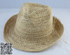 raffia men's fedora hat