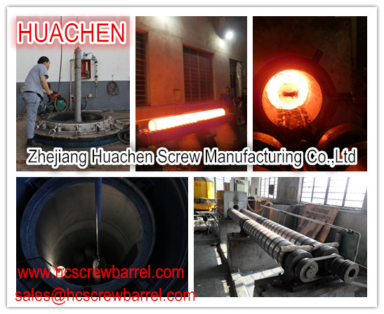 Planet screw barrel for processing pipe sheet plates