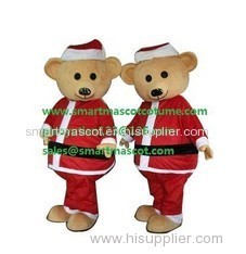 Santa bear mascot costume