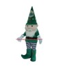 Santa Claus mascot in green