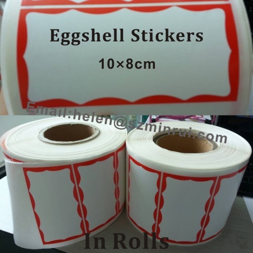 eggshell sticker rolls and sheets