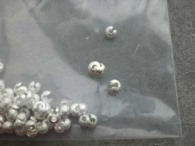 Sterling Silver - 4mm Crimp Covers