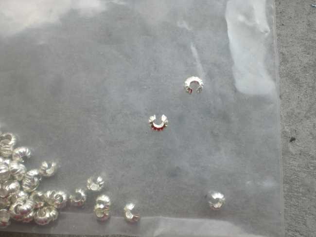 Sterling Silver - 4mm Crimp Covers