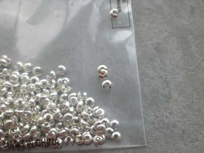 Sterling Silver - 4mm Crimp Covers