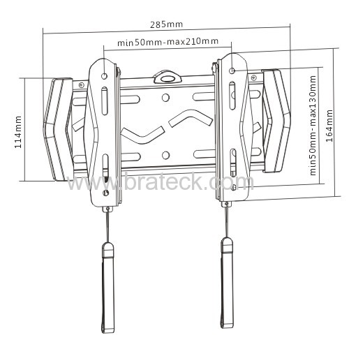 Economical universal steel wall mount for 13-32TV