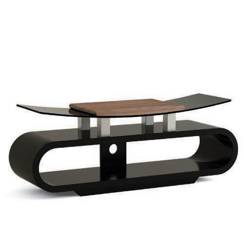 Curved MDF Wood and Bending Glass TV Stands