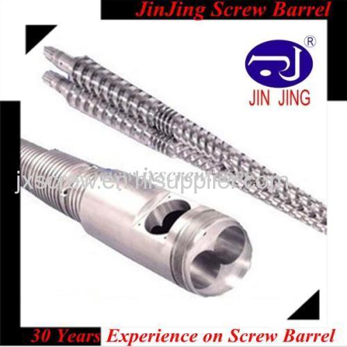conical screw barrel for pipe machines