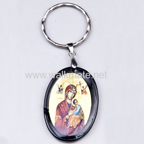 Religious Jesus Keychain Plastic Key Tag 