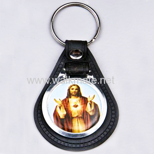 Religious Jesus Keychain Plastic Key Tag 