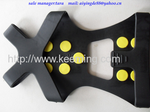 Black and Yellow anti slip rubber snow spike for climbing or other outdoor sport