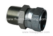 Hydraulic Male Pipe (NPTF) x SAE 37° (JIC) Swivel Nut