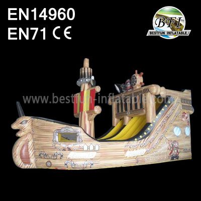 Hot Sale Pirate Ship Inflatable Long Slide