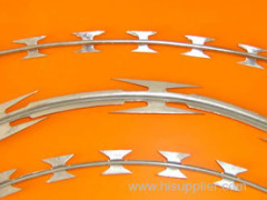 Galvanized concertina razor wire