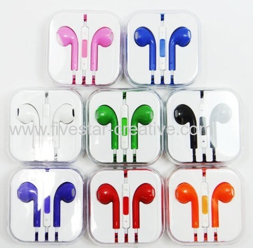 Colored New Earphone Headphone Cable Set with Remote Mic for Apple iPhone5G