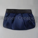 Night bag Night handbag Satin handbag Blue wrinkled bag Satin fabric bag Lady night bag Lady