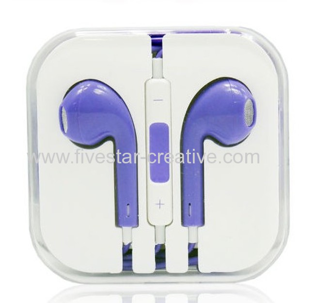 iPhone5 5G 4S Headset Colorful Remote and Mic Volume Control Headphone Earphones