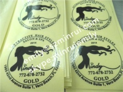 Custom printing adhesive logo circle round transparent stickers or white vinyl logo printing stickers