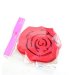 Red rose shape silicone coaster