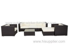 Sectional outdoor plastic sofa set