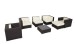 Sectional outdoor plastic sofa set