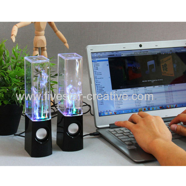 2013 New Dancing Water Mini Music Speakers USB Powered Colorful LED Fountain For iPhone iPod Samsung