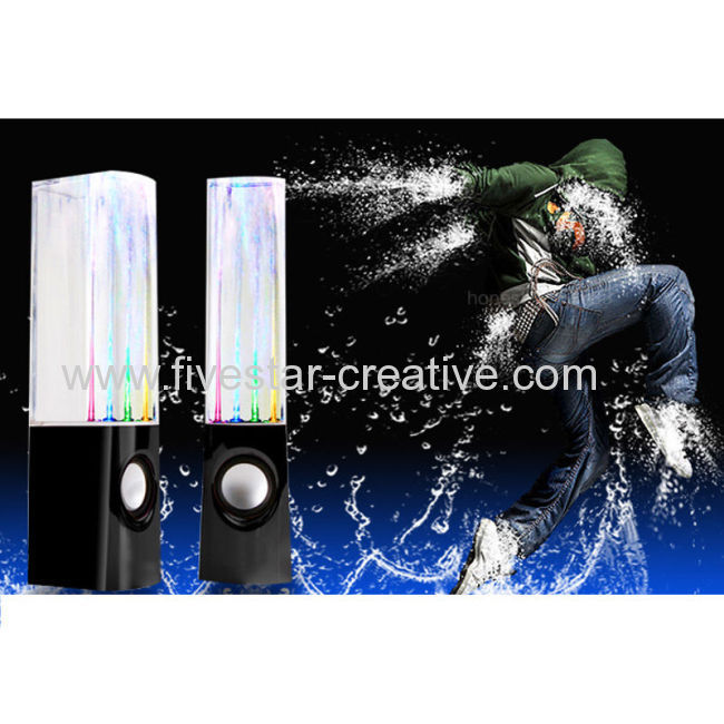 2013 New Dancing Water Mini Music Speakers USB Powered Colorful LED Fountain For iPhone iPod Samsung