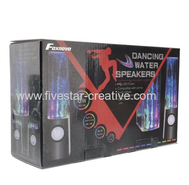 2013 New Dancing Water Mini Music Speakers USB Powered Colorful LED Fountain For iPhone iPod Samsung