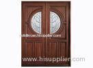 Glazed 50mm Custom Timber Doors , Solid Wood / MDF Door Leaf
