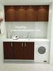 Bamboo Laundry Room Storage Cabinet with High Gross Surface