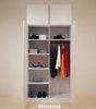Simple White Wardrobe Storage Cabinet for Living Room