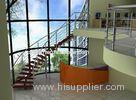 Carbon Steel Building Curved Staircase for Apartment / Villas