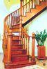 Solid Wood Building Curved Staircase For Residential Apartment
