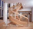 Modern Building Curved Staircase with Custom Solid Wood Step