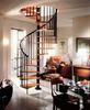Aluminum Custom Spiral Staircases With Solid Wood Steps