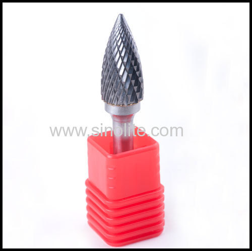 Rotary Carbide Burrs Arc Cylinder with Sharp Top.