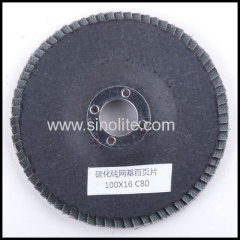 Flap disc fiberglass backing silicon carbide material: C Grit size: 40-120#