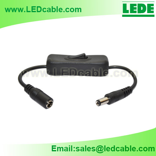 12V Inline DC Cable with On Off Switch